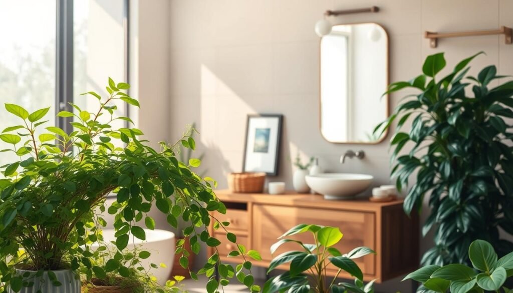5 plantes, salle de bain, humidité