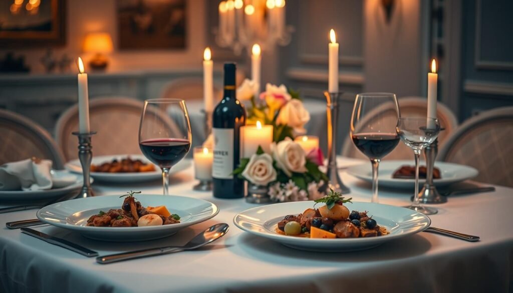 Accords mets et vins pour soirée romantique