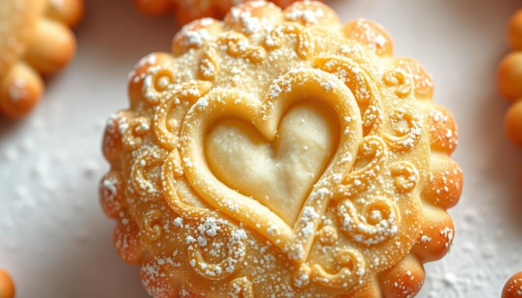 biscuit, fait maison, en forme d'une lettre d'amour.